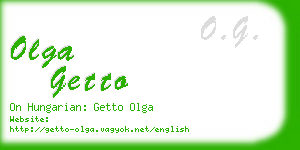 olga getto business card